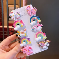 10PCS/Set New Girls Cute Cartoon Unicorn