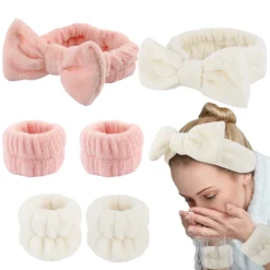 Wash Face Headbands For Women Coral Fleece Hair Bands