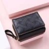 Women's Short Embroidered Love Zero Wallet Zipper Buckle