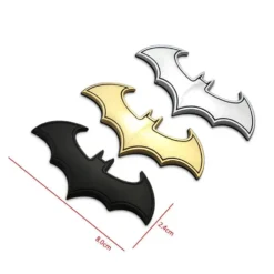 1PC 3D Bat Shape Car Stickers Cool Metal Car Logo
